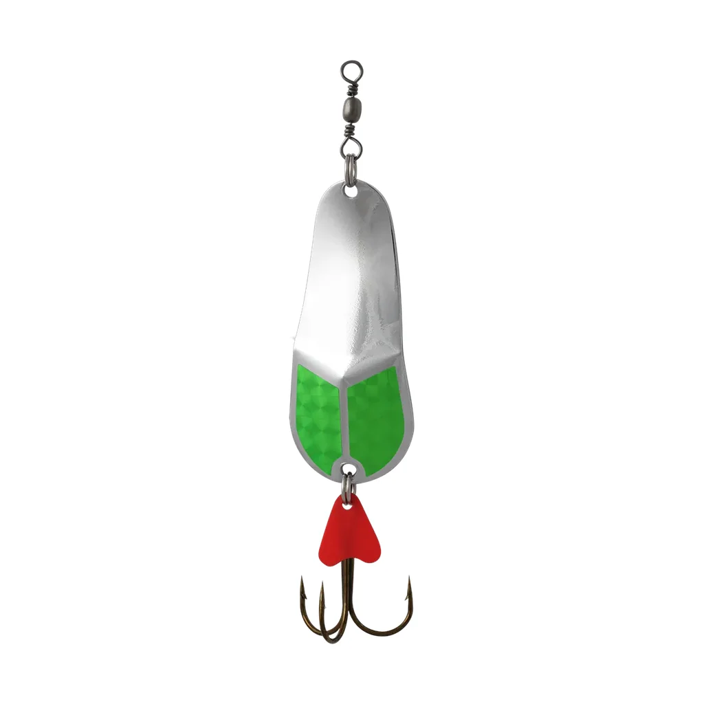 Grba Metal Spoon Lure Green Silver
