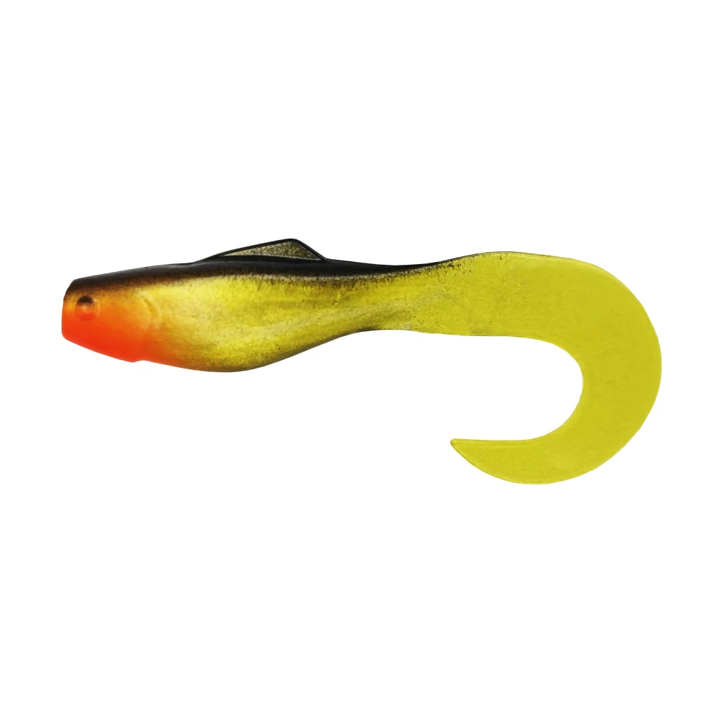 Mini Shad Tail Neon Chartreuse / Black Back