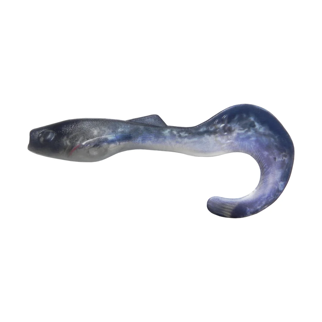 Shad Tail Black Silver Eel